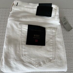 Men's NEW John Varvatos Wight Off White Skinny Straight Jeans, 33, NWT